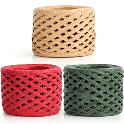 Papierdraht BELLE VOUS 3 STK Natur Raffia Band Rollen – 150 m