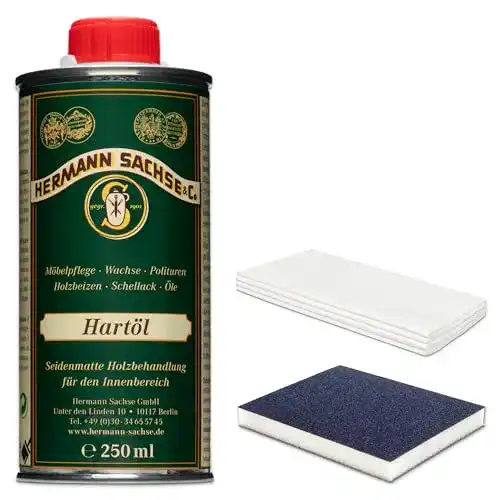 Holzöl Hermann Sachse Hartöl – 250ml Set – – Möbelöl – Effektiv