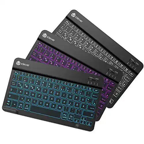Android-Tastatur iClever Bluetooth Tastatur Tablet, 7 Farbig
