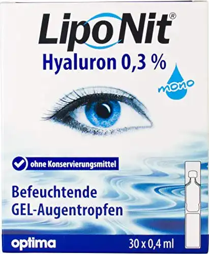 Hyaluron-Augentropfen Liponit Augentropfen Gel mono 0,3% Hyaluron