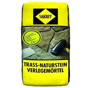 Natursteinkleber Sakret 25Kg Trass-Naturstein-Verlegemörtel TNV