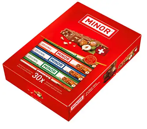 Schweizer Schokolade Minor, Classic Stengel, 30 Schokoladenriegel