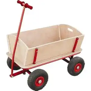 Bollerwagen (Holz) Izzy Bollerwagen Holz Kinder Luftreifen 100kg