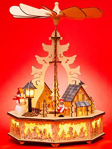 Weihnachtspyramide SIKORA Weihnachtswelt Sikora P33 LED Holz