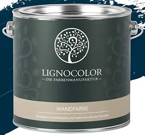 Wandfarbe Blau Lignocolor Wandfarbe Innenfarbe edelmatt 2,5 L