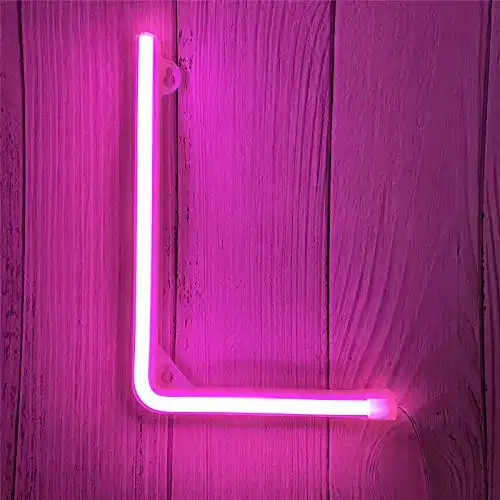 Leuchtbuchstaben ENUOLI LED Neon Buchstaben Lichter Rosa