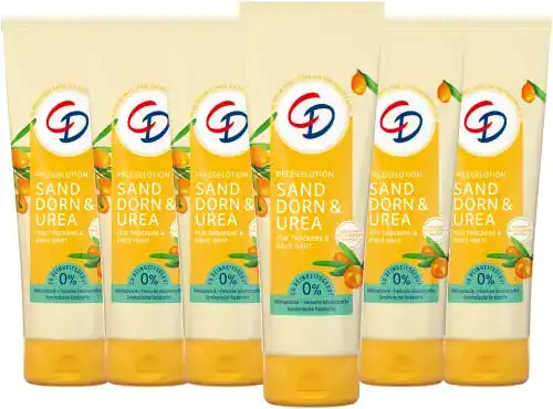 Bodylotion mit Urea CD , Pflege Lotion Sanddorn + Urea 6 x 250 ml