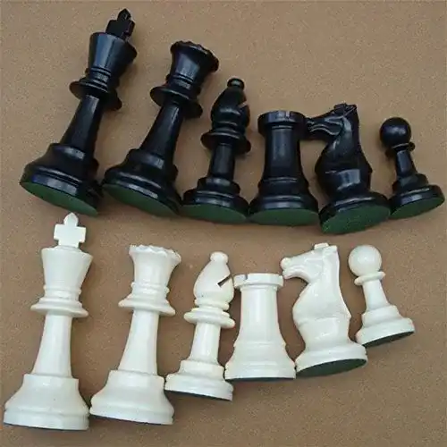 Schachfiguren Dilwe Set, Internationales Schachspiel Kunststoff Set