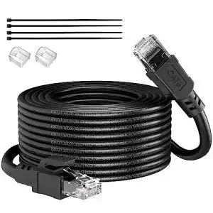 LAN-Kabel 15m VOIETOLT Cat7 Lan Kabel 15m mit 30 Clips