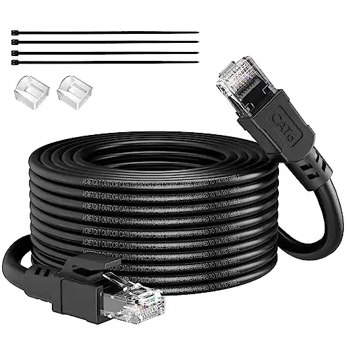 LAN-Kabel 15m VOIETOLT Cat7 Lan Kabel 15m mit 30 Clips