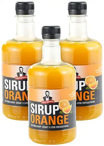 Orangensirup Sirup Royal mit Orange-Geschmack, 3x 0,5 Liter