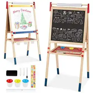 Staffelei Kinder COSTWAY 3 in 1 Kinder Staffelei, doppelseitig