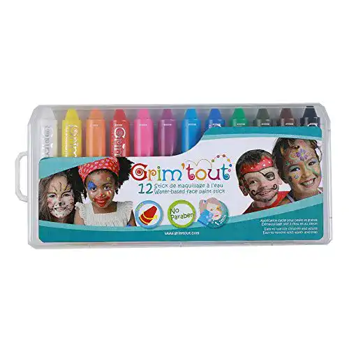 Schminkstifte GRIM’TOUT Gt41883 Box mit 12 Schmink-Stiften