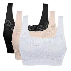 Push-Up-BH Vertvie Womens Strech Ohne Buegel Yoga, 3er Pack