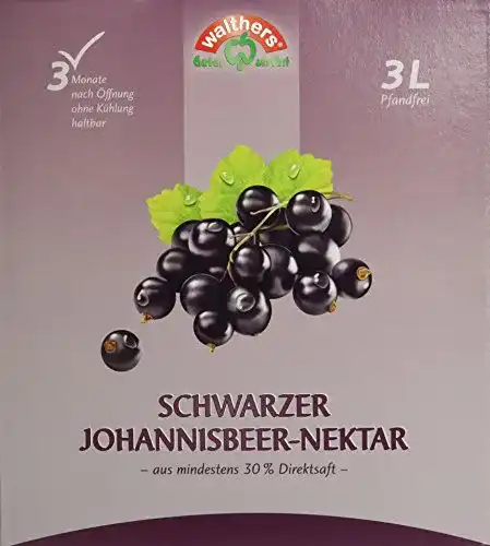 Schwarzer Johannisbeersaft Walther’s Walthers (1 x 3 l Saftbox)