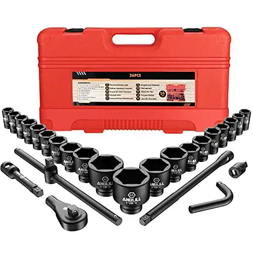 Die beste Steckschlüsselsatz 3/4 Zoll Anbull, 26 Pcs Impact Socket Set 2026 Test Bestseller Steckschlüsselsatz 3/4 Zoll Anbull, 26 Pcs Impact Socket Set