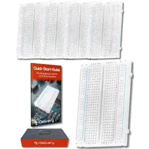 Breadboard AZDelivery 5 x Mini 400 Pin mit 4 Stromschienen