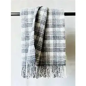 Schafwolldecke JOWOLLINA Wolldecke Plaid mit Fransen