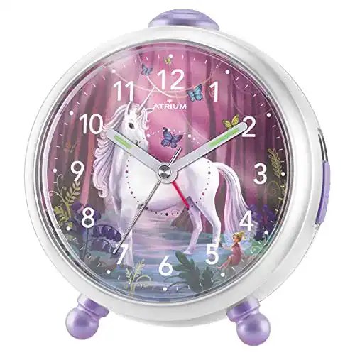 Kinderwecker Atrium Mädchen Miraluna Einhorn Fee Lila Rosa