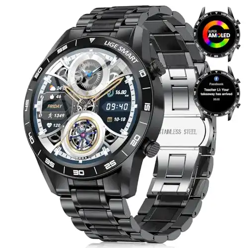 Smartwatch Android Herren LIGE Smartwatch Herren, Fitness