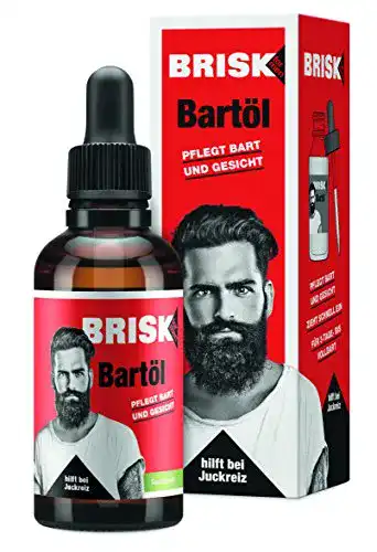 Bartöl BRISK für Männer, 50 ml, Bartpflege mit Teebaumöl