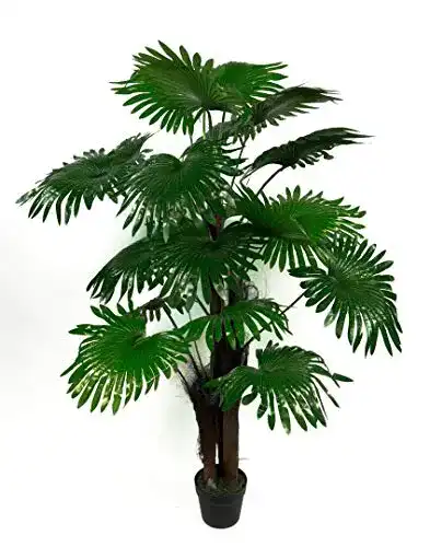 Kunstpalme Seidenblumen Roß Fächerpalme Real Touch 140cm