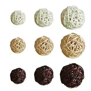 Weidenkugel Wenlai 30 Stück Natur Wicker Rattan Kugeln