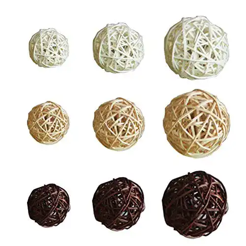 Weidenkugel Wenlai 30 Stück Natur Wicker Rattan Kugeln