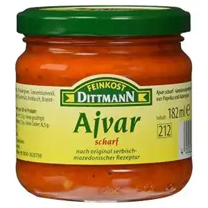 Ajvar Feinkost Dittmann Dittmann scharf, 6er Pack (6 x 182 ml)