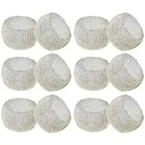 Serviettenringe SKAVIJ 12Er Set, Glasperlen-Serviettenhalter