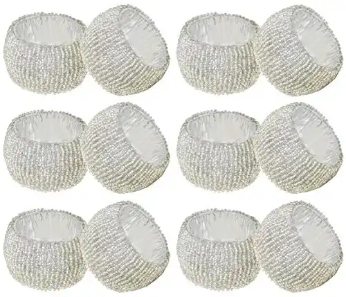 Serviettenringe SKAVIJ 12Er Set, Glasperlen-Serviettenhalter