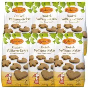 Dinkelkekse Birkengold Dinkel-Vollkorn-Kekse, 6×125 g