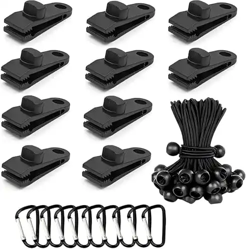 Planenclips Langaelex 10x Zelt Clips Zeltplanen-Klemme