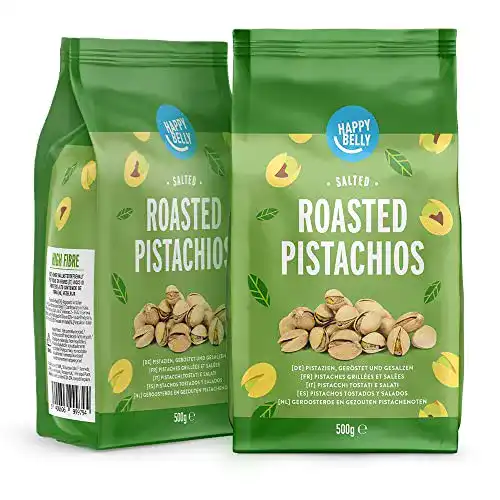 Pistazien Happy Belly Amazon-Marke: geröstet, gesalzen 2x500g