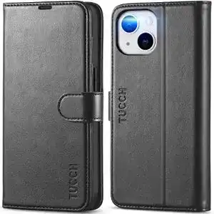 iPhone-14-Leder-Case TUCCH Handyhülle für iPhone 14 Hülle TPU