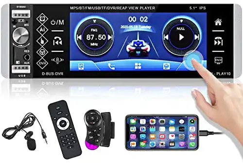 Autoradio-1-DIN-mit-Bildschirm Hikity mit Bildschirm Bluetooth