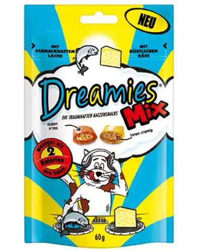 Dreamies-Katzensnack Dreamies Katzensnack Mix mit Lachs und Käse 6er