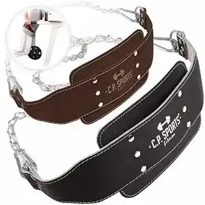 Dip-Gürtel C.P.Sports C.P. Sports Dip Gürtel Leder mit Stabiler Kette