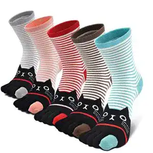 Zehensocken TEENLOVEME Damen Five Fingers Socken