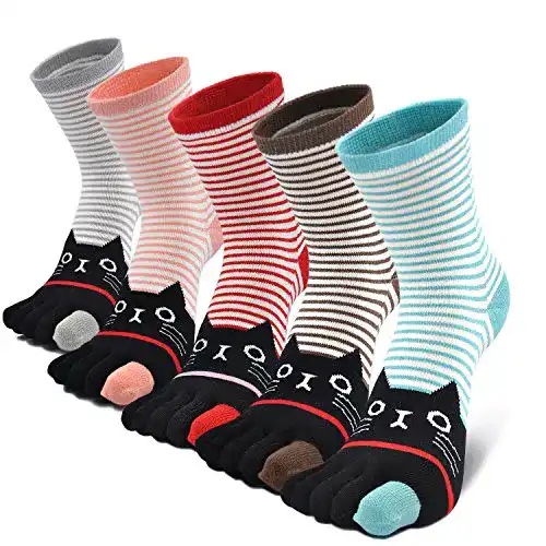 Zehensocken TEENLOVEME Damen Five Fingers Socken
