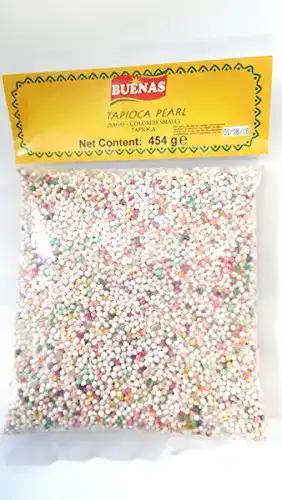 Tapiokaperlen Buenas Tapioka Perlen Sago, Coloured Small, 454g