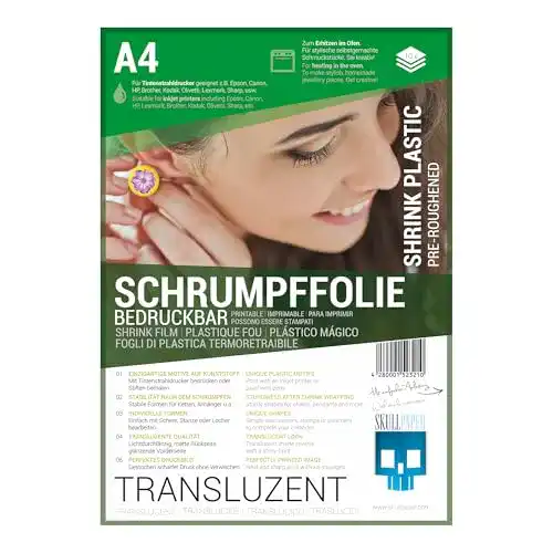 Schrumpffolie SKULLPAPER ® bedruckbar transluzent10 Bögen A4