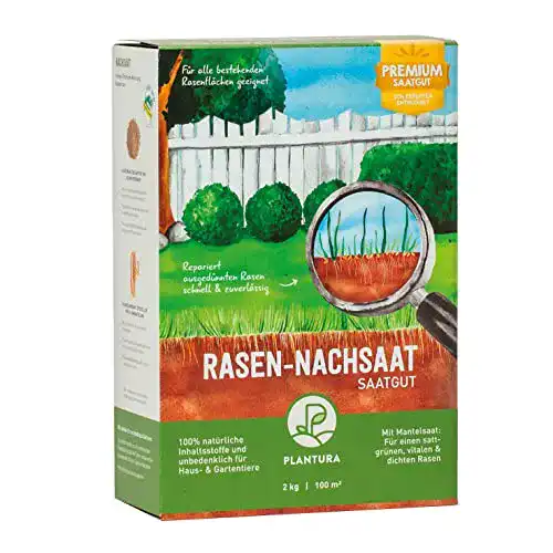 Rasen-Nachsaat Plantura , 2 kg, schnellkeimend mit Mantelsaat