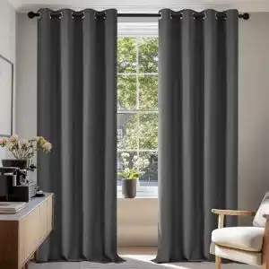 Thermovorhang Deconovo Blickdicht Gardinen mit Ösen, 2er Set