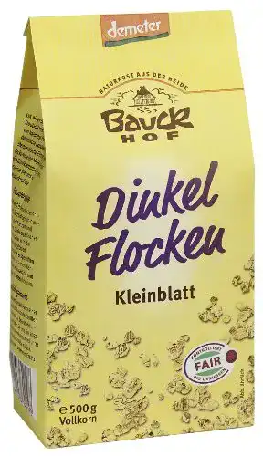 Dinkelflocken Bauckhof Bio Kleinblatt Demeter 2 x 500 g