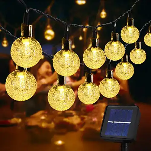 Solar-Lichterkette USBOO ® Solar Lichterkette, 60 warmweiße LEDs