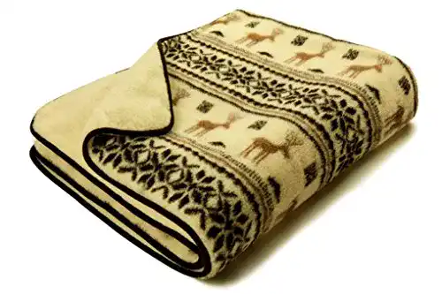 Schafwolldecke Wolldecken von Zaloop doppelt ca. 160 x 200 cm