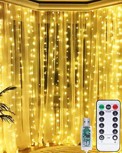 Lichterkette Eisregen (außen) litogo LED Lichtervorhang, 3 * 3M