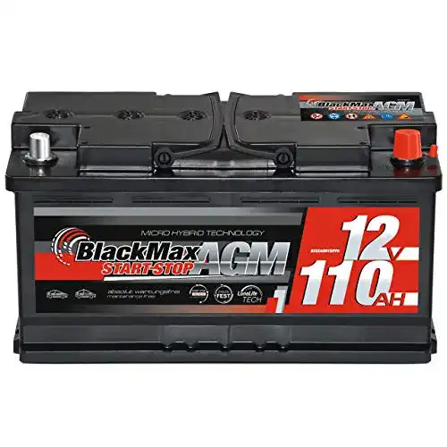 AGM-Batterie 110Ah BlackMax Batterien Autobatterie AGM 12V