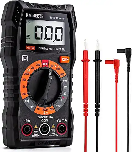 Multimeter KAIWEETS Digital KM100, CAT III 600 V Voltmeter